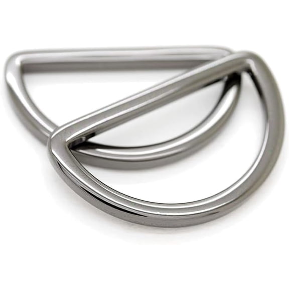 4pcs 1-1/2 inches D Rings Purse Loop Quality Plating Flat Metal D-Ring for Craft Purse Making Accessories SC79 (1 1/2 Inches, Gunmetal)