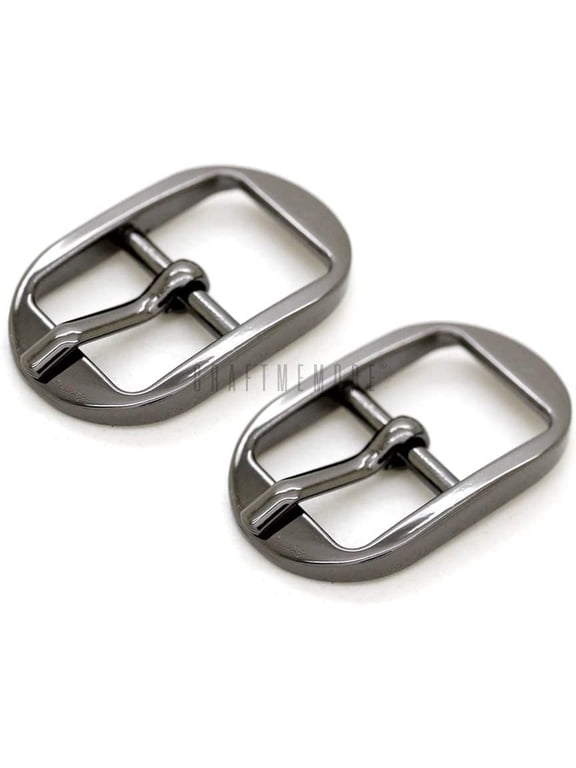 4pcs 1/2", 5/8" Belt Buckle Single Prong Oval Center Bar Buckles for Belt Purse Making Accessories SC60 (5/8 Inch, Gunmetal)