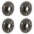 thumbnail image 1 of 4pcs 1/2 Inch Black Cast Iron Pipe Fittings Floor Flange  Threaded, 1 of 9