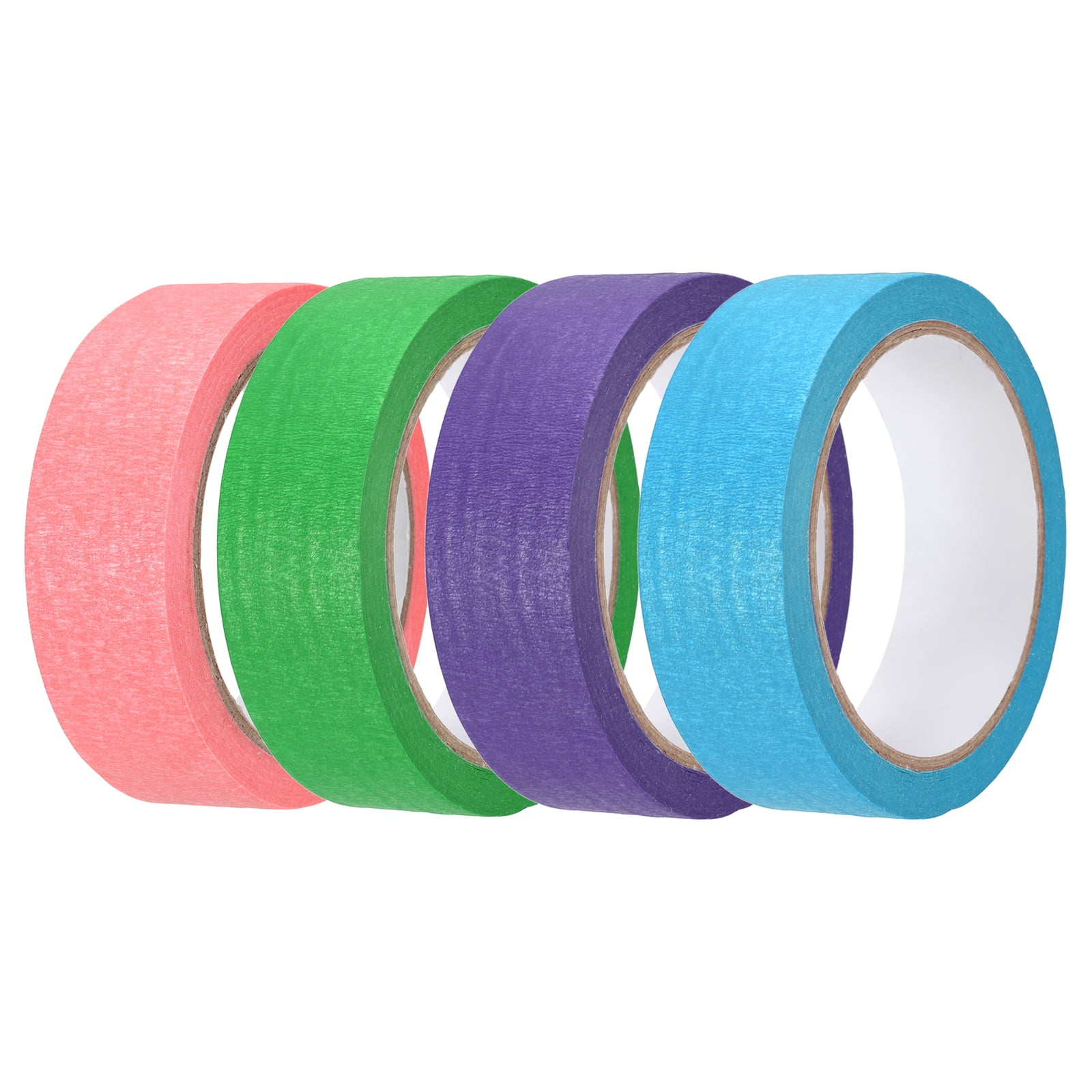 4pcs 1-3/16" x 22 Yard Colored Masking Tape, Pink Purple Blue Dark Green
