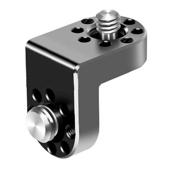 4pcs 1/4 3/8 Screw Extension 90 Right Angle Mount Adapter for Tripod Monitor Video Image Transmission DSLR Camera Cage,4 x Mount Adapter,Black