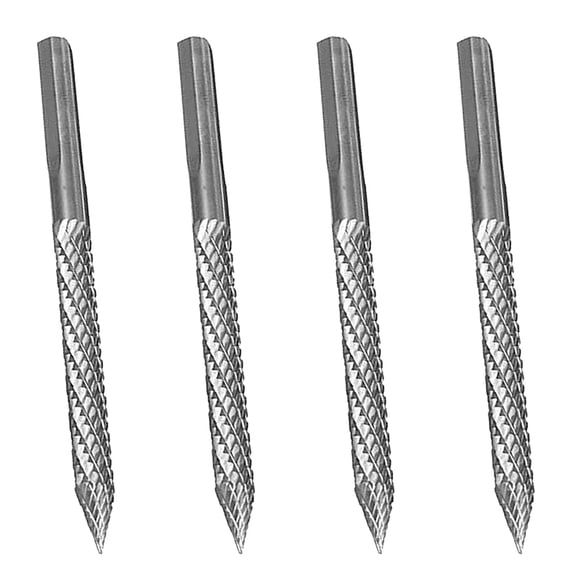 4pcs 1/4In 6Mm High Carbide Steel Burr Bits Tire Reamers Carbide Cutters Rotary Files Reamers Wire Cutter