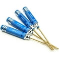 thumbnail image 1 of 4pcs 1.5/2.0/2.5/3.0mm Hex key RC Tools Hexagonal Screwdriver Titanium Hexagon Screwdriver Wrench Tool Metal Hexagonal Hex Screw Driver Kit or RC Car/Helicopter/Airplane (Blue), 1 of 9