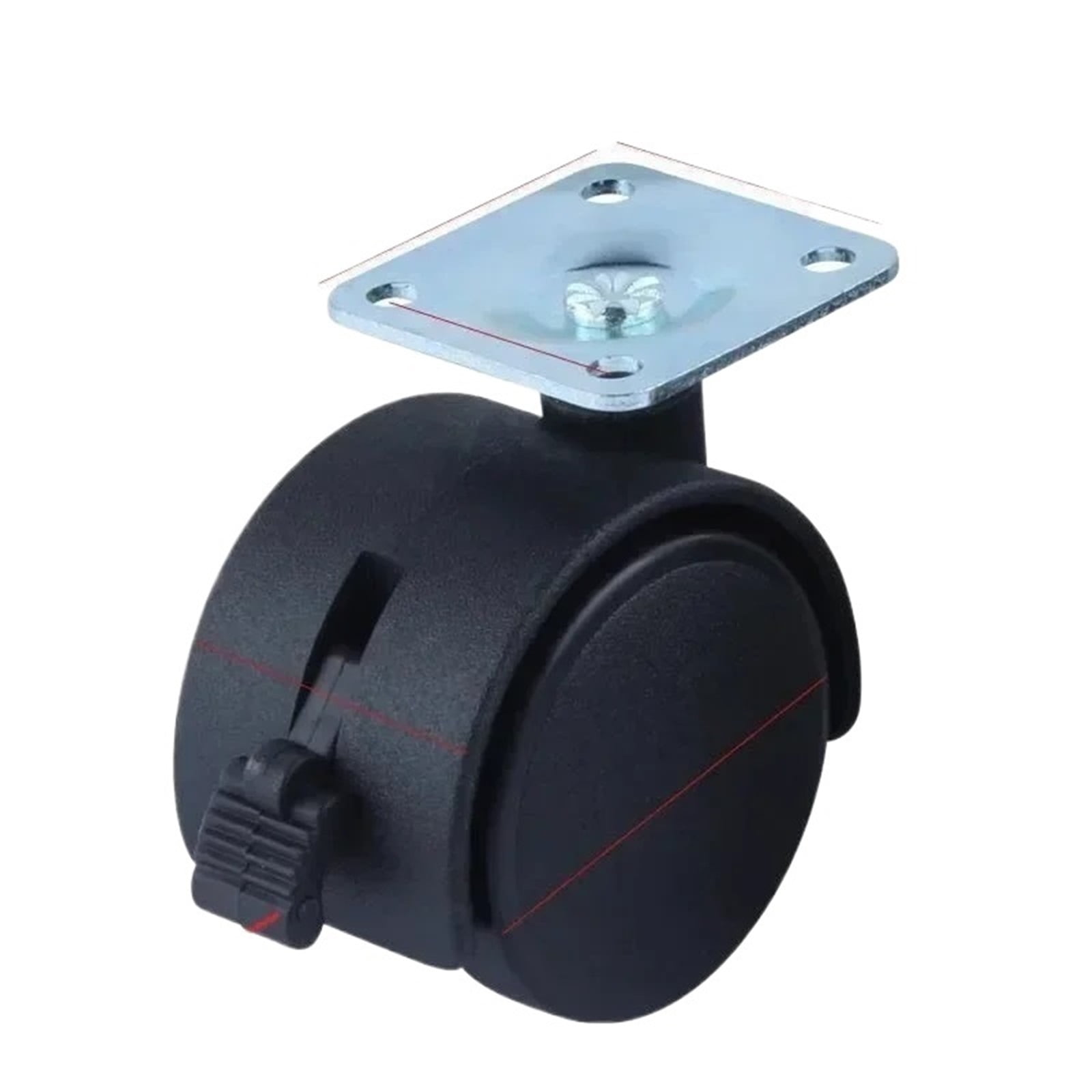 4pcs 1.5 Inch Universal Wheel Swivel Caster Roller Wheel Furniture Office Chair Caster With Brake For Luggage Chair Accessories ,Quiet and Smooth