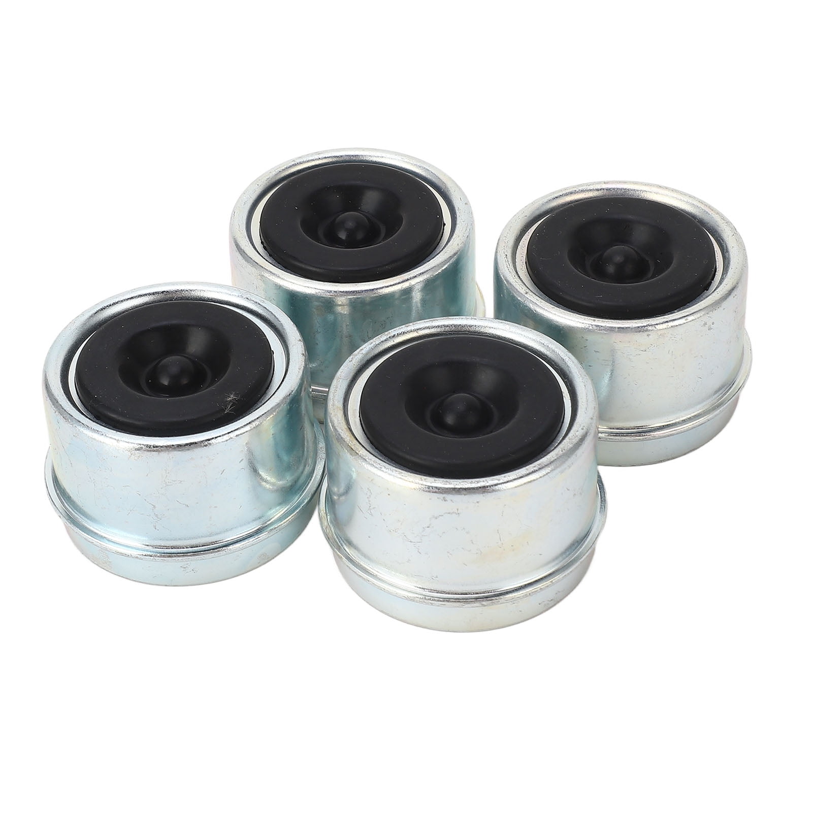 4pcs 1.98in Trailer Bearing Dust Cap Trailer Axle Oil Cap with Rubber Plugs for 2000 to 3500 Lbs