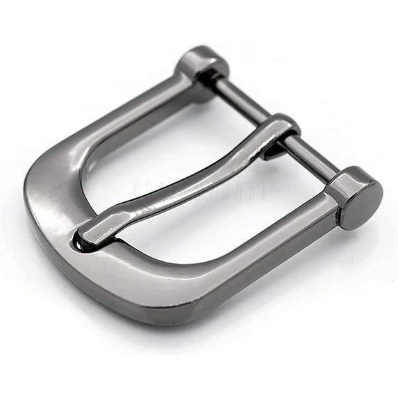 4pcs 1 Inch Metal Belt Buckle Single Prong Buckles Leather Craft Accessories SC53- Pick Color (Gunmetal)