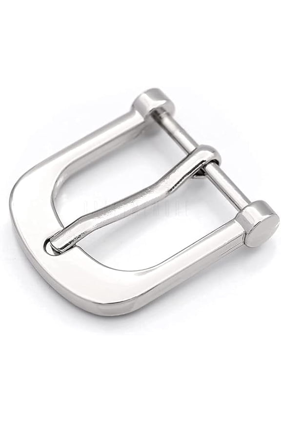 4pcs 1 Inch Metal Belt Buckle Single Prong Buckles Leather Craft Accessories SC53- Pick Color (Silver)