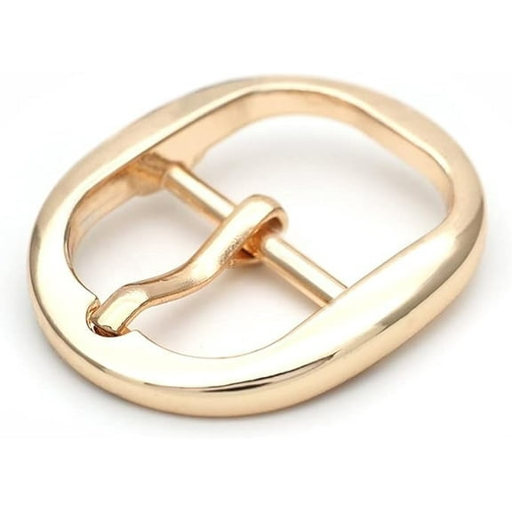 4pcs 1 Inch Single Prong Belt Buckle Square Center Bar Buckles Leather Craft Accessories L4153 (Gold)