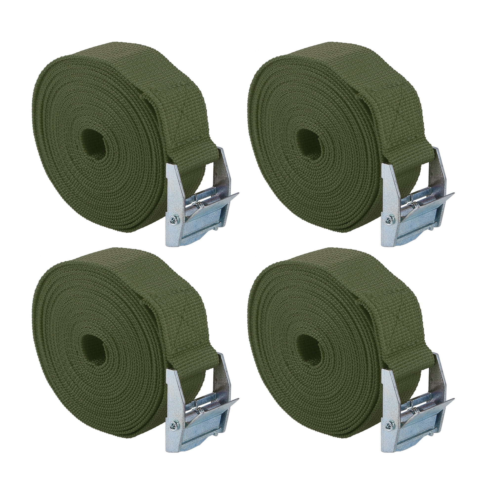 XSTRAP Cam Buckle Straps 6pk 8ft Powersports Tie-Downs 1-Inch Green