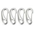4pcs 100mm Heavy Duty Snap Rope Hook Stainless Steel Spring Snap Hook ...