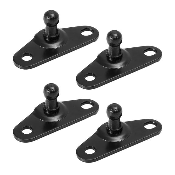 4pcs 10mm Vehicle Auto Ball Studs Mounting Brackets Black for Gas Struts Shocks