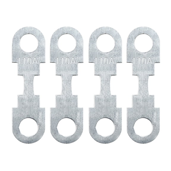 4pcs 110A Flat Fuse Strip Metal Silver Tone for Auto Car Automotive DC 32V Universal