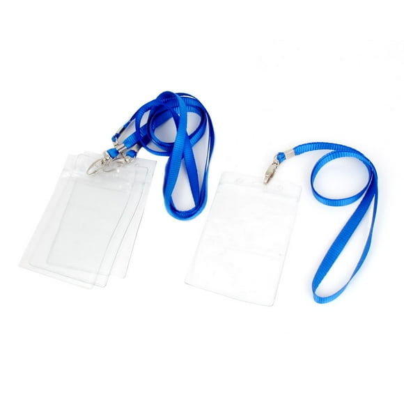 4pcs 12.5cm x 8cm Clear Plastic Vertical ID Name Card Badge Holder Carrier