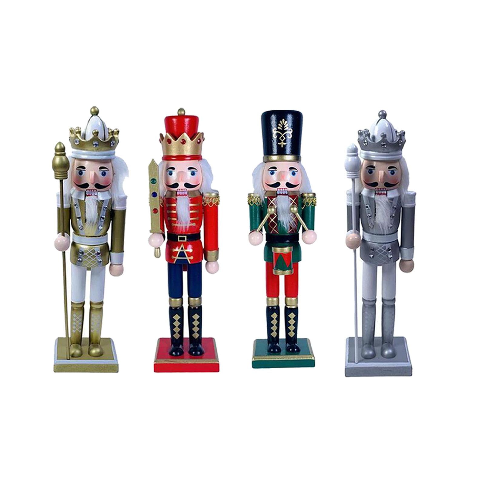 4pcs 12" Nutcracker Figures Christmas Multicolor Indoor Decoration New ...
