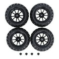 Daitoku 2.8" RC Tires And Wheels Set (4) With 12mm Hex - For 1/10 Traxxas Rustler, Stampede, Redcat