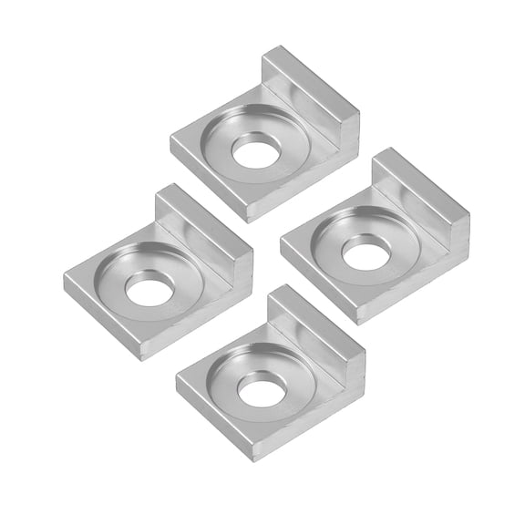 4pcs 12mm Universal Dia Hole Chain Adjuster Block Tensioners Silver Tone Metal for Motorcycle