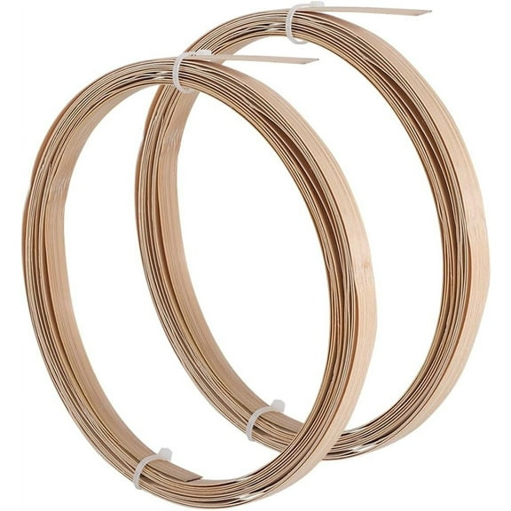 4pcs 13 Yards Bamboo Strip 11x1mm/0.43x0.04 Weave Strip Material Burlywood Long Thin Flat Natural Solid Furniture Repair Wicker Weave Material for DIY Chairs Basket Cane Lampshade Woven Crafts