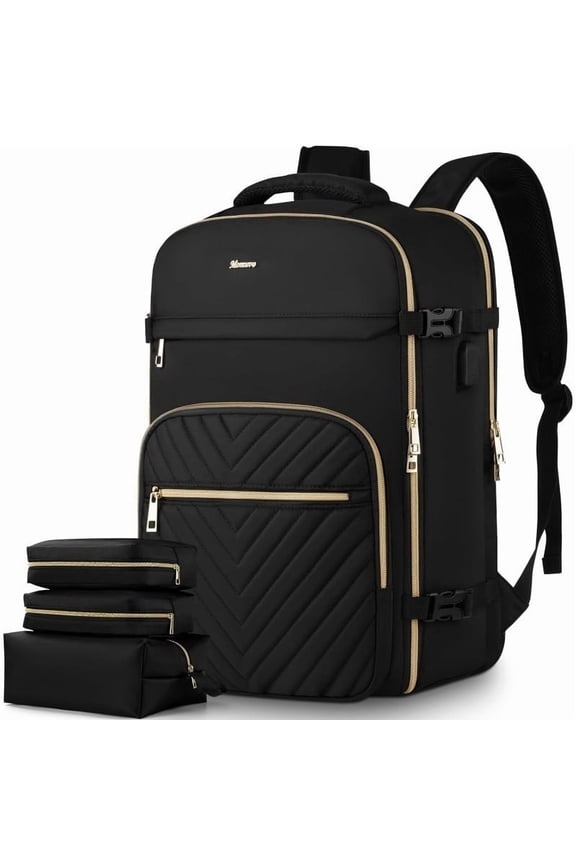 4pcs 15.6" Laptop Backpack TSA-Approved Heavy-Duty Polyester Bag