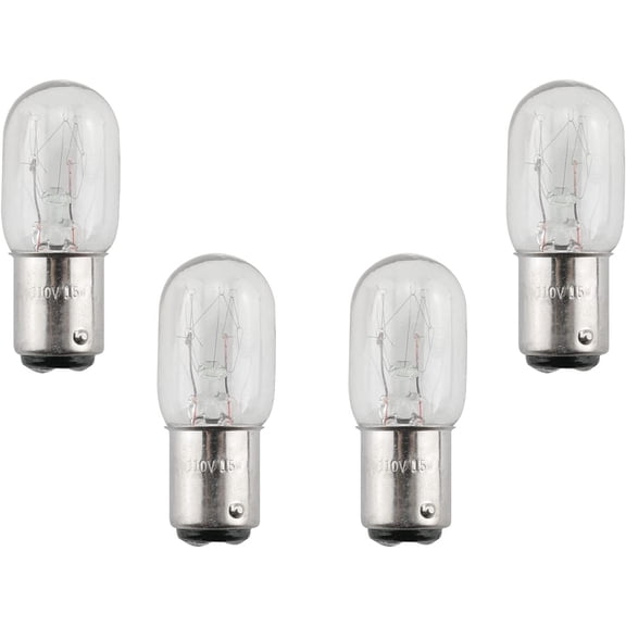 4pcs 15W 120V Silver Base Sewing Machine Light Bulb Household Sewing Machine Incandescent Bulb Compatible with Sewing Machine with Push-in Base