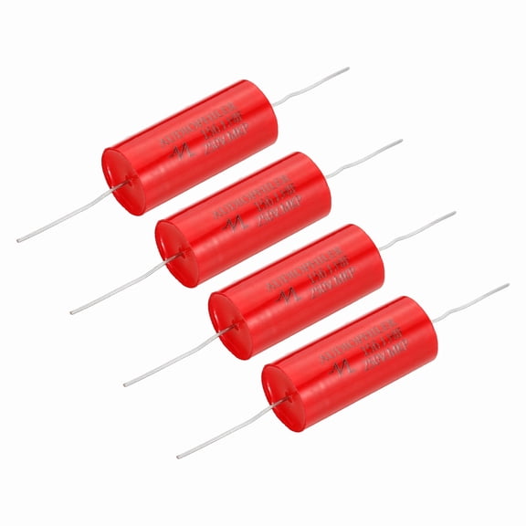 4pcs 15uf Frequency Divider Capacitor, 250V Red Axial Audio Speaker Crossover MKP Film Capacitor