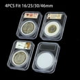 thumbnail image 1 of 4pcs 16/25/30/46mm Silver Coin Collection Slab Display Storage Case Box Holder, 1 of 6