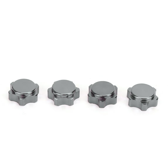 4pcs 17mm Aluminium Alloy Wheel Hub Nut Anti Dust Cover for 94762 94886 1/8 Car(Black )