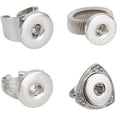 thumbnail image 1 of 4pcs 18mm Snap Buttons Rings Jewelry Adjustable Snap Ring Charms Metal Ring Accessory Snap Interchangeable Alloy Snaps DIY Rings for Women Finger Ring Jewelry Making Supplies, 1 of 7