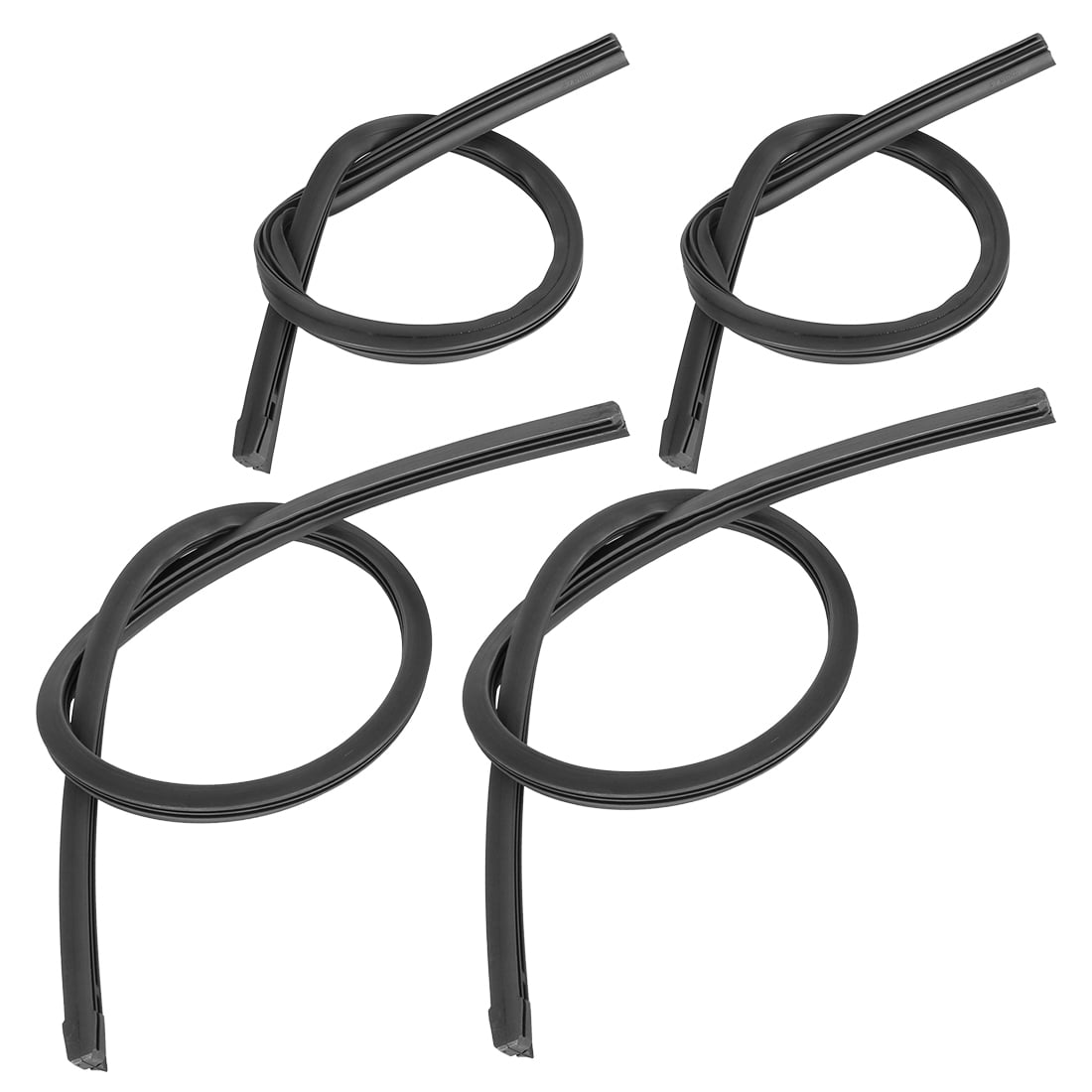 4pcs 19'' + 26'' 3 Section Windshield Wiper Rubber Strip Blade Refill