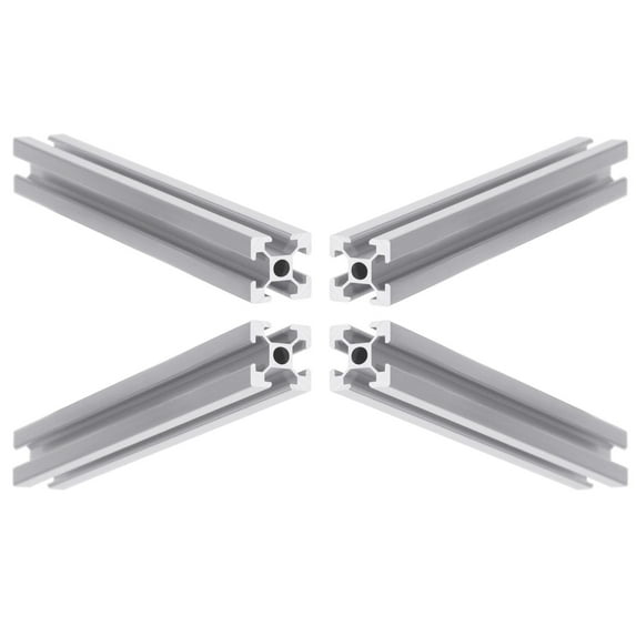 4pcs 1900mm V Slot 2020 Aluminum Extrusion European Standard Anodized Linear Rail for 3D Printer Parts and CNC DIY (Silver)