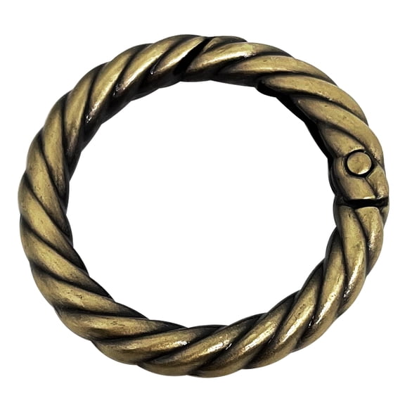 4pcs 1Inch Spring O Rings Twist Shape Metal Spring O Ring Buckles Clips for DIY Accessories(Bronze)