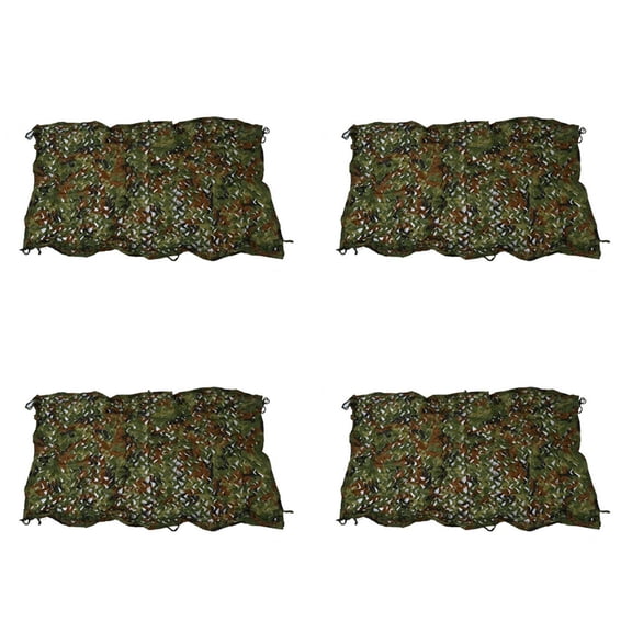 4pcs 1mx2m 39x78 Inch Camouflage Camo Net Cover Hunting Camping