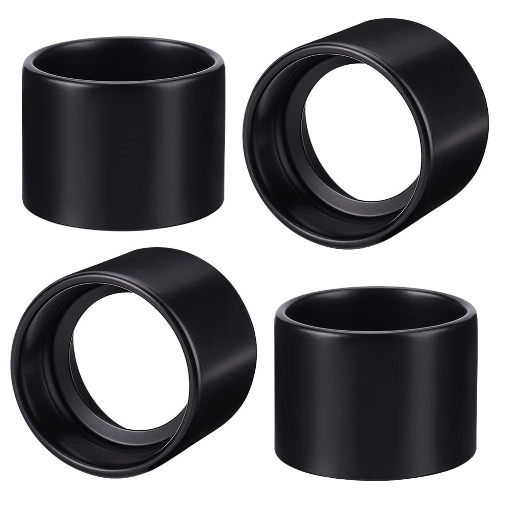 4pcs 2.2x1.6 Inch Light Socket Shade Ring Black Lamp Shade Collar Ring ...