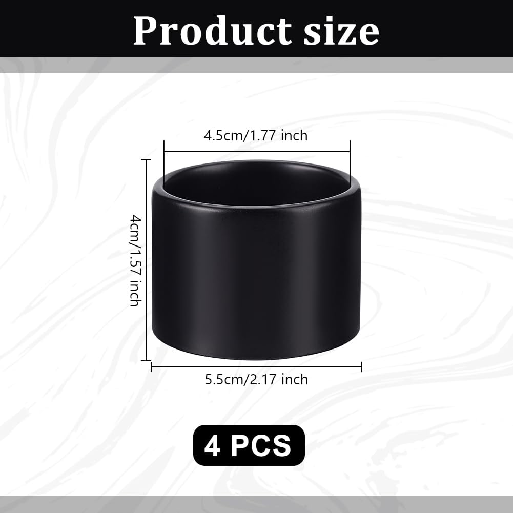 4pcs 2.2x1.6 Inch Light Socket Shade Ring Black Lamp Shade Collar Ring ...