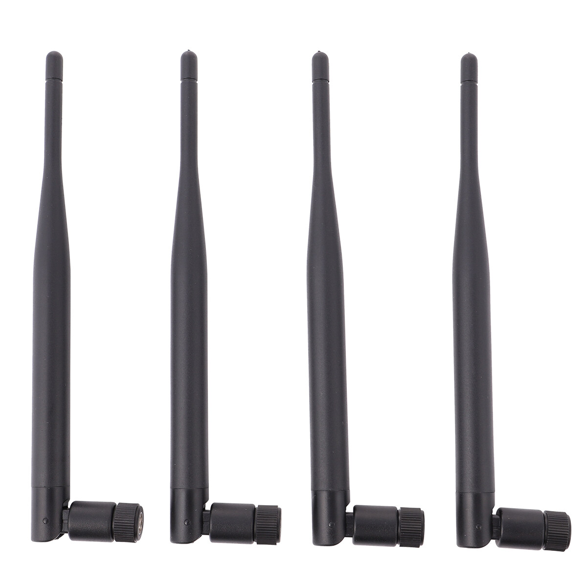 4pcs 2.4 GHz 5.8 Ghz Wifi Antenna 5dBi SMA Connector Dual Band 2.4ghz 5.8G Wifi Antenna Wireless Router Antenna GPRS Aerial (Black)