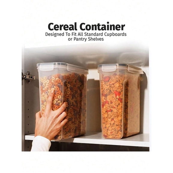 4pcs 2.5L Grain Storage Tank, Moisture-Proof Rice Bucket Food Organizer, Plastic Transparent Sealed Jar With Grain, Flour, Nuts, Snacks, Food Jar, Grain Container Dump