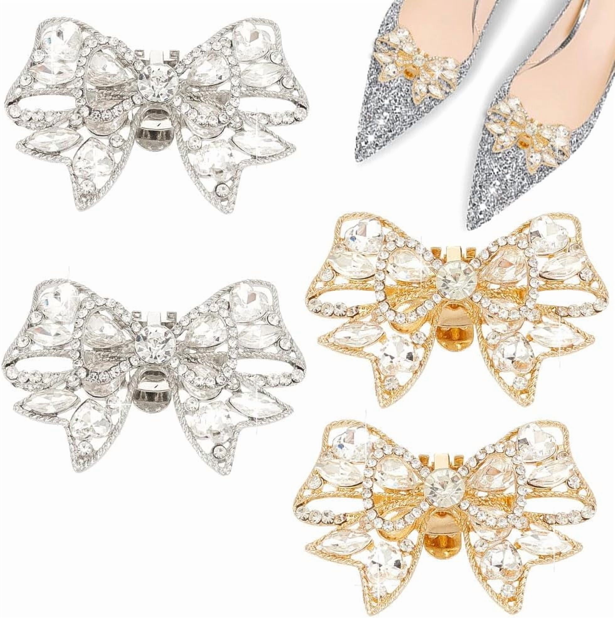 Bowknot Design Detachable Shoe Buckles Wedding High Heels - Temu Canada