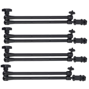 4pcs 20Inch Adjustable Articulating Friction Magic Arm with Hot Shoe Mount for LED Light DSLR Rig LCD Monitor,4 x Magic Arm,Black