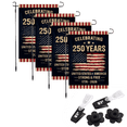 thumbnail image 1 of 4pcs 250th Anniversary Flag Celebrating 250 Years Anniversary Flags Retro 1776-2026 Patriotic Flags for Outdoor Lawn Garden Decor Doubleside Linen, 1 of 5