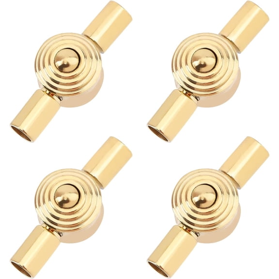 4pcs 3.2mm Hole 304 Stainless Steel Golden Screw Twist Clasps Leather Cord End Clasps Barrel Jewelry Clasps for Jewelry Making Golden