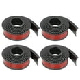 thumbnail image 1 of 4pcs 3.8cm x 1.5m Car Wheel Mudguard Strip Extension Wheel Eyebrow Protector Decoration Carbon Fiber Pattern, 1 of 6