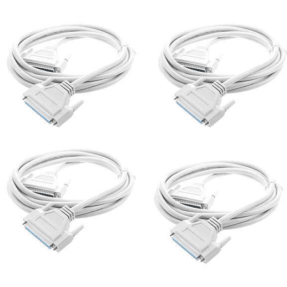 4pcs 3 Meters 37 Pin Male to Female DB37 Extension Cable Grey White,4 x DB37 Extension Cable,Grey White