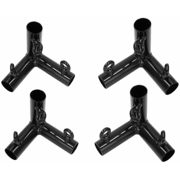 4pcs 3 Way Corner Canopy Fitting - Fits 3/4" EMT - Cage Frame Corner Kit for Golf Basebal Batting Cage