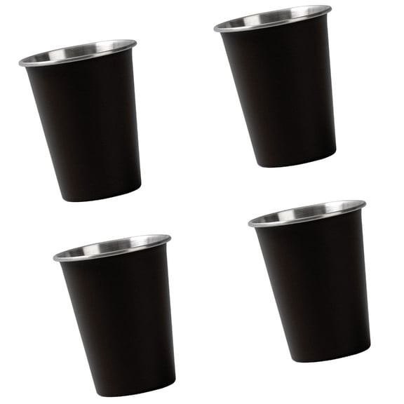 4pcs 350ml Stainless Steels Drinking Cup Outdoor Travel Coffees Milk Mugs Replacement Portable Stackable Camping Cup