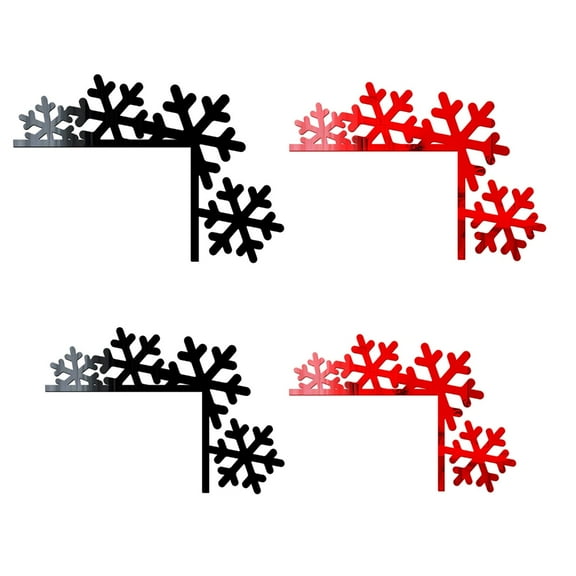 4pcs 3D Snowflake Light Switch Stickers Christmas Decoration Door Wall Decor
