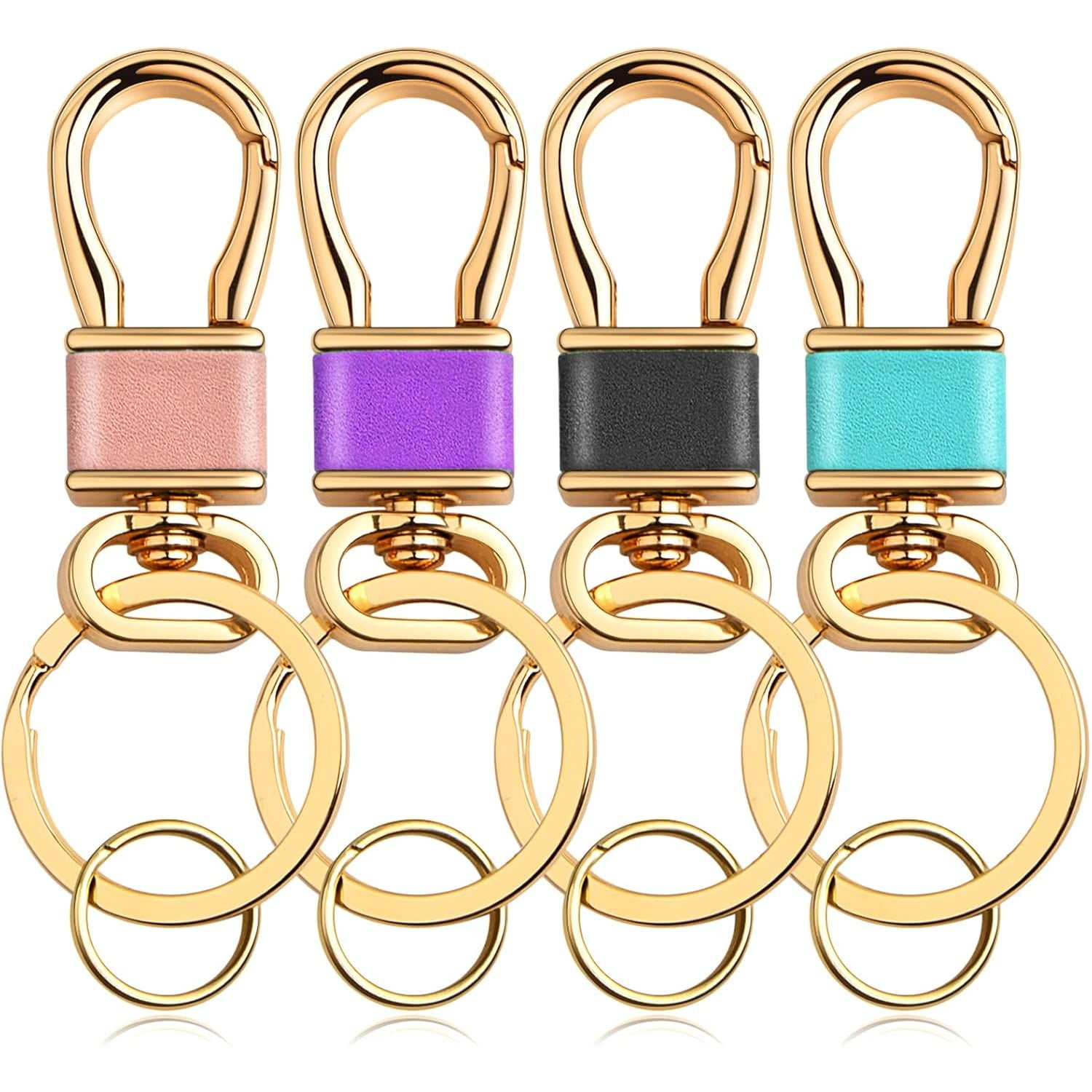 4pcs 4 Colors Metal Carabiner Clip Keychains Multipurpose Carabiner ...