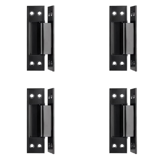 4pcs 4-Inch Concealed Door with Concealed Stainless Steel Wooden Door Concealed Door and Hinge Hidden Hinge Black