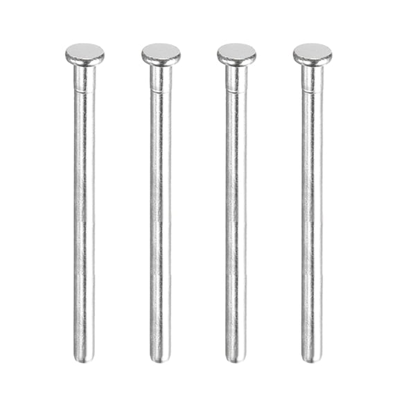 Uxcell 4Pcs 4 inch Door Hinge Pins, Removable Brushed Door Hinge for Wood Residential Door Replacement, Silver