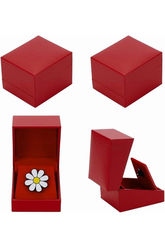 4pcs 4 Pcs Dark Red Badge Display Box 1.9x2.2x1.6Inch Paper Lapel Pin Collection Display Holder Rectangle Brooch Pin Storage Presentation Case for Badges Lapel Pins Military Coin Storage Red