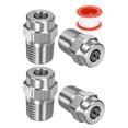 thumbnail image 1 of 4pcs 40 Degree Surface Clean Tips 1.156mm Dia. 1/4" NPT Male Stainless Steel with Sealing Tape, 1 of 7