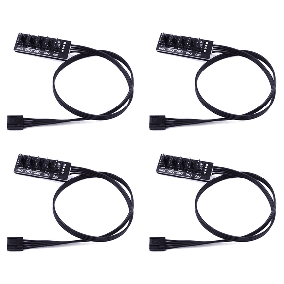 4pcs 40cm 1 to 5 4-Pin Molex TX4 PWM Fan CPU HUB Splitter PC Case Chasis Cooler Extension Cable Adapter Controller